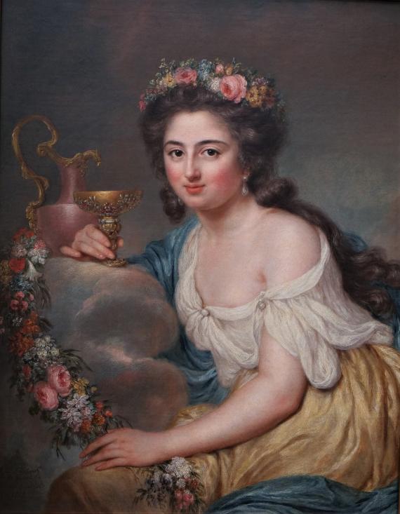 Henriette Herz, who ran the city's most important salon in Spandauer Strasse, where the tout Berlin of artists and poets frequented, portrayed Anna Dorothea Therbusch in a revealing manner à la francaise, 1778