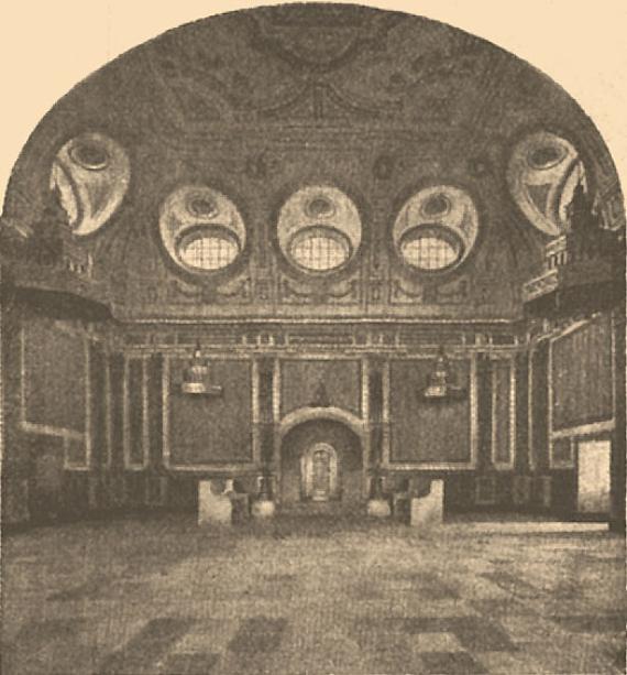 Historical interior view of Beit Tefilah (House of Prayer)