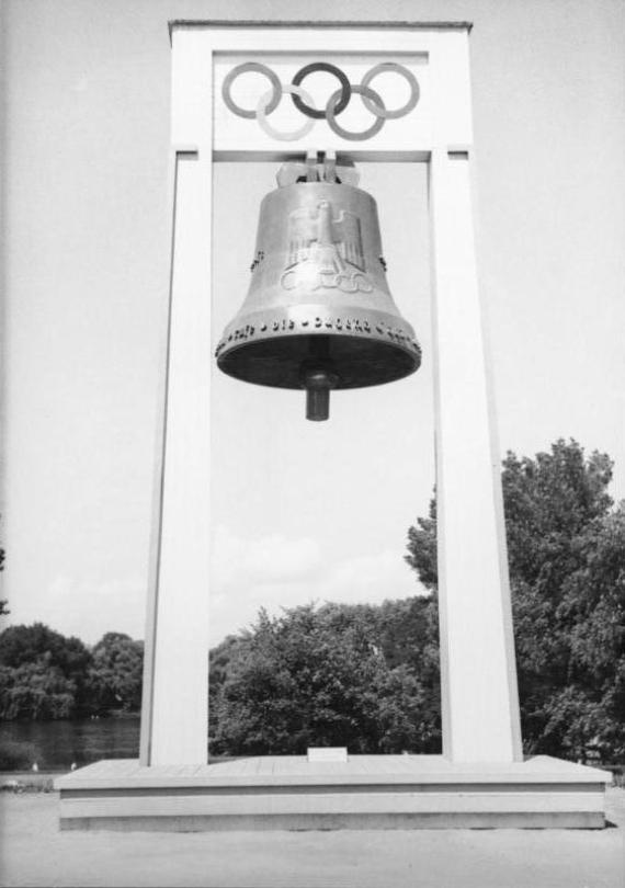 Olympic bell in Weißensee, 1936 Summer Olympics