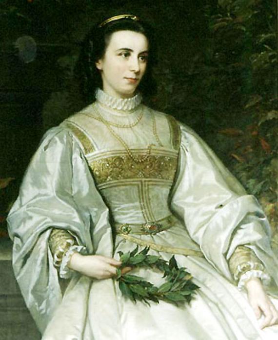 Ellen Franz, 1870. Gemälde von Oscar Begas