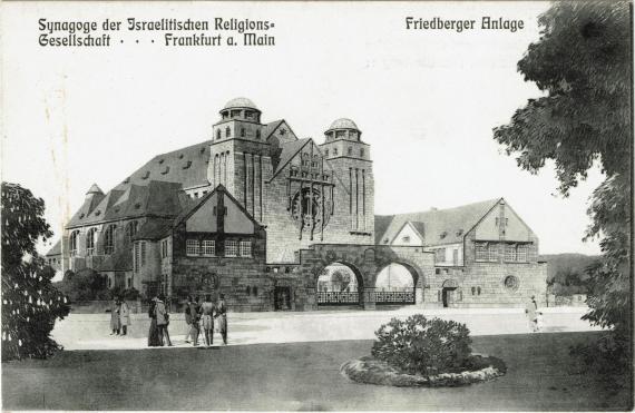 Synagoge Friedberger Anlage,zeitgenössische Ansichtskarte