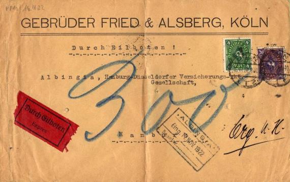 Gebr. Fried & Alsberg, 1922