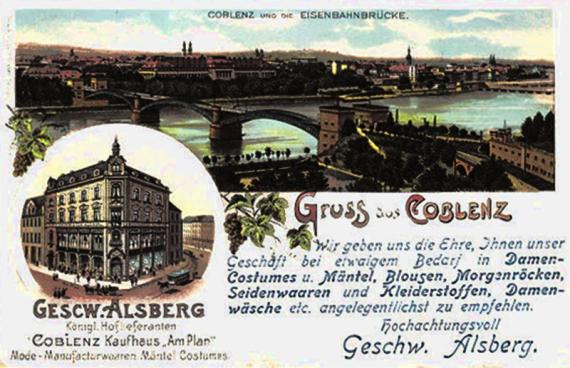 Geschwister Alsberg, Koblenz, 1899