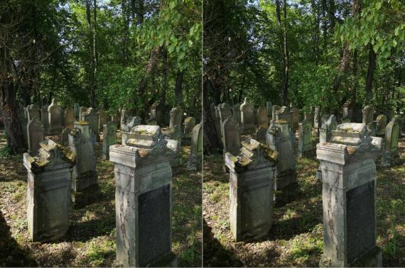 Nearby gravestones in STEREO