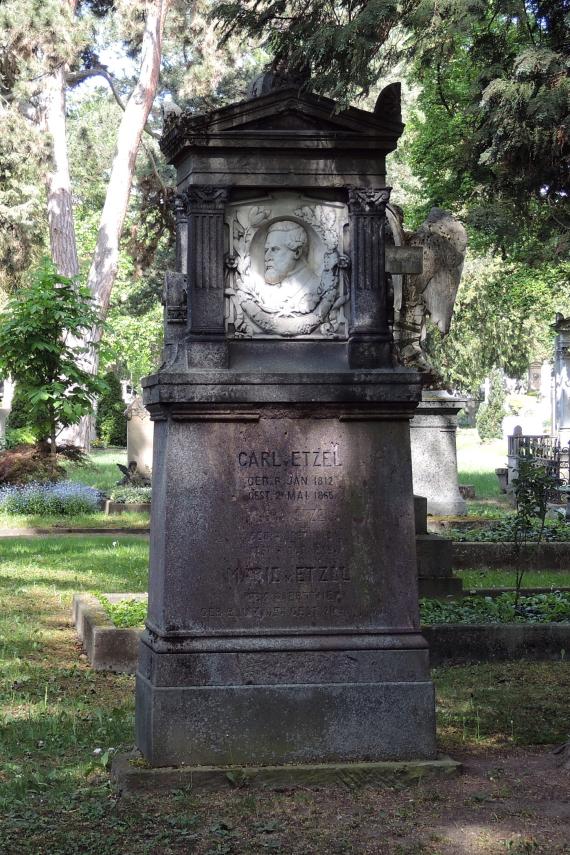 Karl Etzel, Grabmal auf dem Pragfriedhof Stuttgart