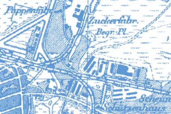 Jewish cemetery Malchin 1880 (top center - signature Begr. Pl.)