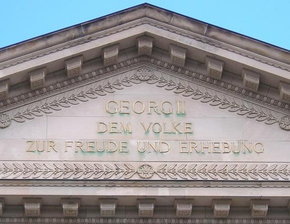 This inscription on the gable testifies to Duke Georg II's great closeness to the people.