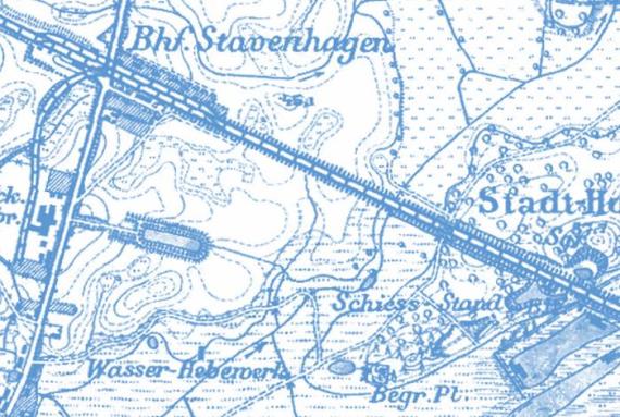 Jüdischer Friedhof in Stavenhagen - Signatur Begr.Pl. - MTB 1880