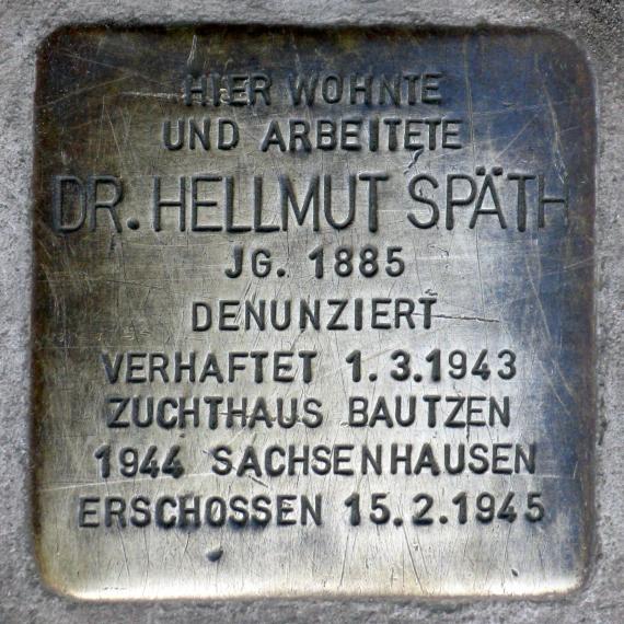 Stolperstein.Baumschulenweg.Späthstraße 80 81.Hellmut Späth.4507