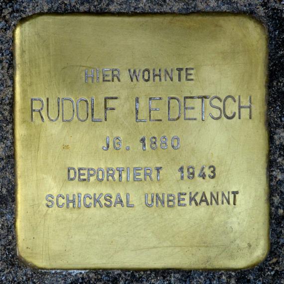 Stolperstein.Biesdorf.Gleiwitzer Straße 4.Rudolf Ledetsch.4025