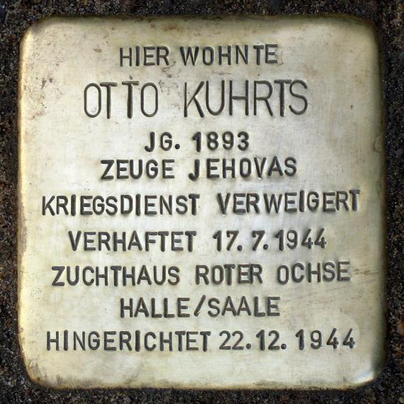 Stolperstein.Friedrichshain.Danneckerstraße 6.Otto Kuhrts.0205