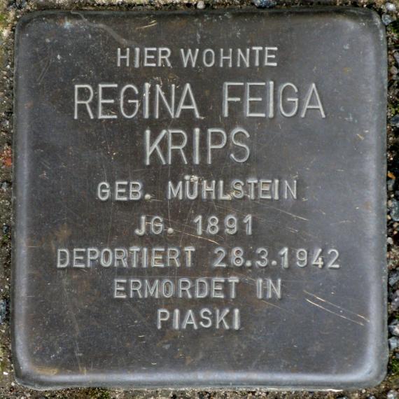 Stolperstein.Friedrichshain.Frankfurter Allee 9.Regina Feiga Krips.7898