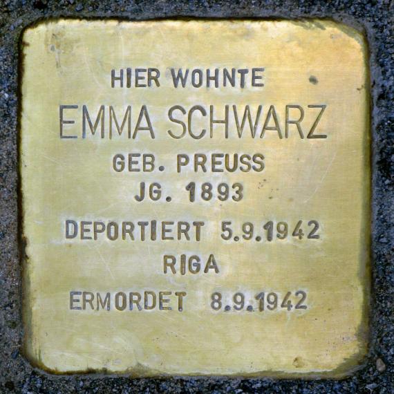 Stolperstein.Friedrichshain.Georgenkirchstraße 4.Emma Schwarz.2426