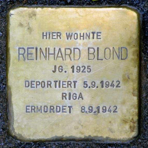 Stolperstein.Friedrichshain.Georgenkirchstraße 4.Reinhard Blond.2430
