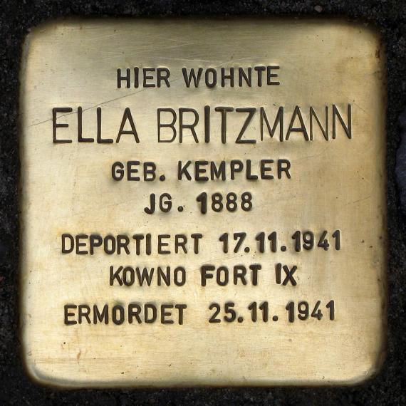 Stolperstein.Friedrichshain.Gubener Straße 36.Ella Britzmann.0219