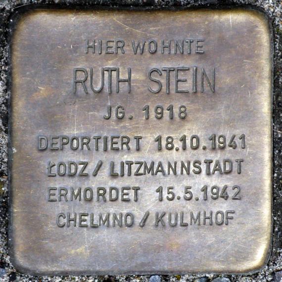 Stolperstein.Friedrichshain.Hübnerstraße 2.Ruth Stein.7877