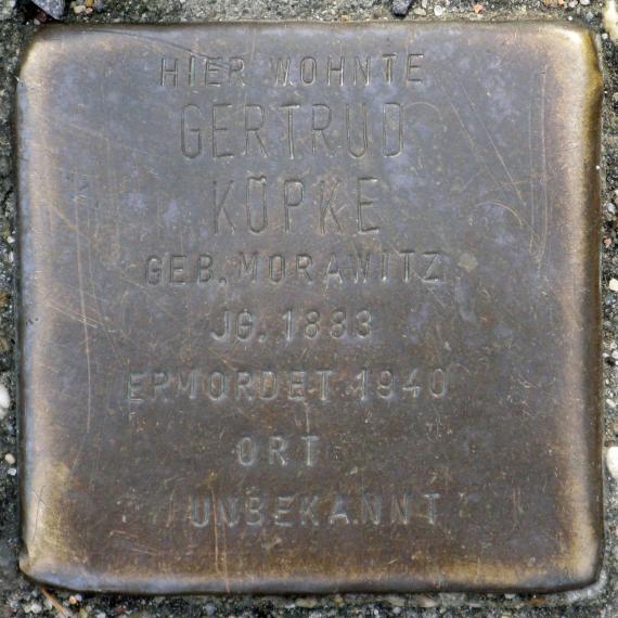 Stolperstein.Friedrichshain.Karl-Marx-Allee 90A.Gertrud Köpke.7756