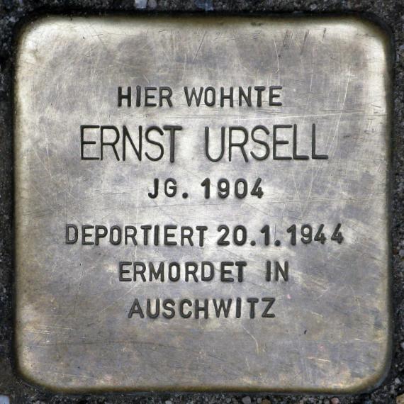 Stolperstein.Friedrichshain.Kreutzigerstraße 23.Ernst Ursell.7966