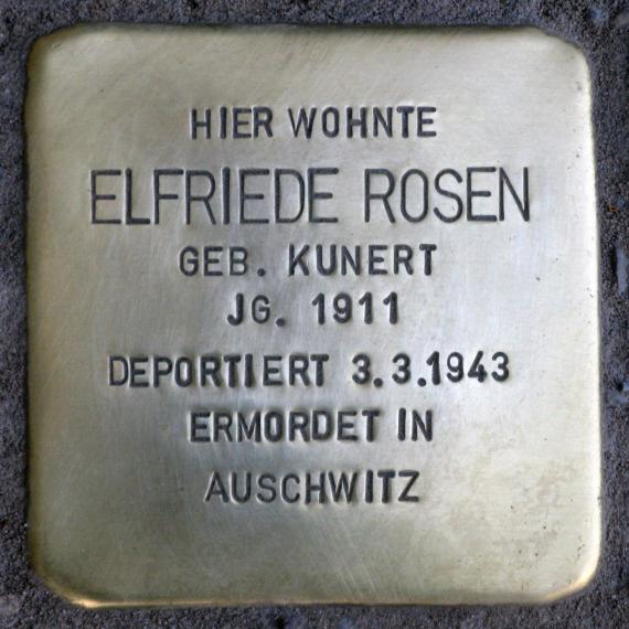 Stolperstein.Friedrichshain.Liebigstraße 23.Elfriede Rosen.5616