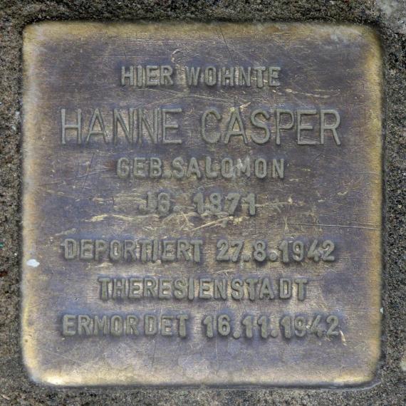 Stolperstein.Friedrichshain.Marchlewskistraße 100.Hanne Casper.3694