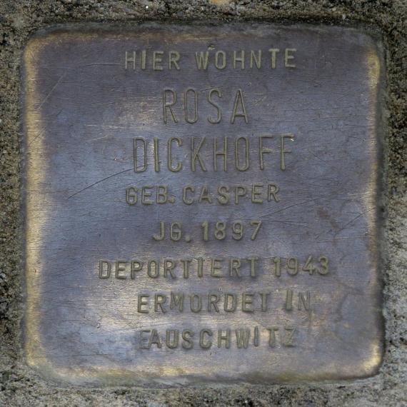 Stolperstein.Friedrichshain.Marchlewskistraße 100.Rosa Dickhoff.3696