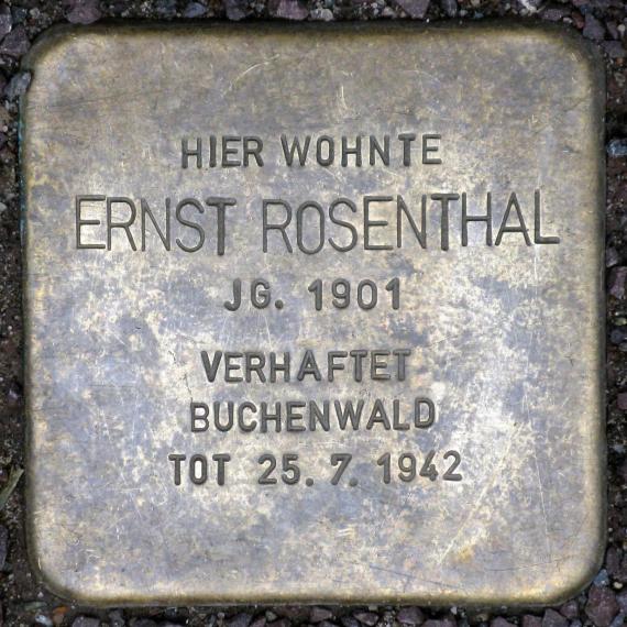 Stolperstein.Friedrichshain.Matternstraße 5.Ernst Rosenthal.7856