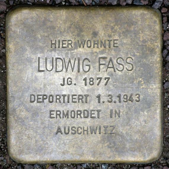 Stolperstein.Friedrichshain.Matternstraße 5.Ludwig Fass.7854
