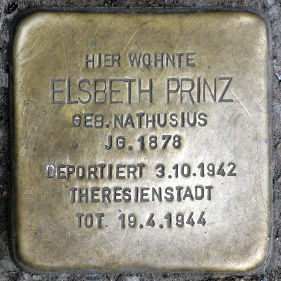Stolperstein.Friedrichshain.Niederbarnimstraße 7.Elsbeth Prinz.7920