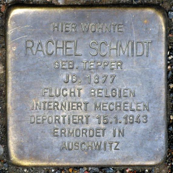 Stolperstein.Friedrichshain.Pintschstraße 18.Rachel Schmidt.7807