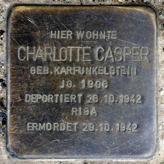 Stolperstein.Friedrichshain.Revaler Straße 26a.Charlotte Casper.8045