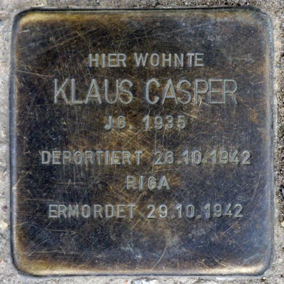 Stolperstein.Friedrichshain.Revaler Straße 26a.Klaus Casper.8049