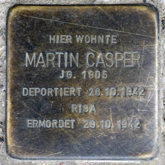 Stolperstein.Friedrichshain.Revaler Straße 26a.Martin Casper.8040