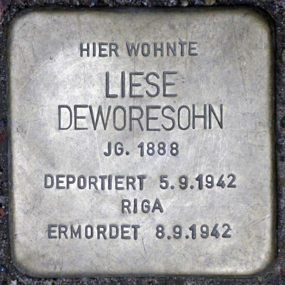 Stolperstein.Friedrichshain.Richard-Sorge-Straße 34.Liese Deworesohn.7787