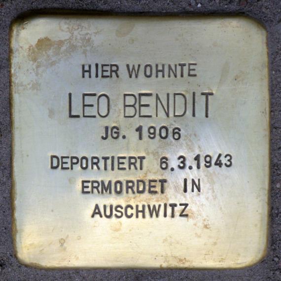 Stolperstein.Friedrichshain.Rigaer Straße 80.Leo Bendit.5667