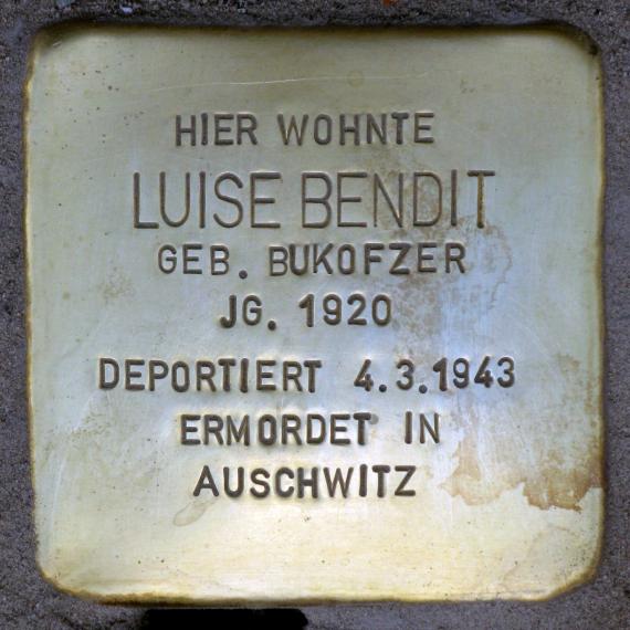Stolperstein.Friedrichshain.Rigaer Straße 80.Luise Bendit.5675