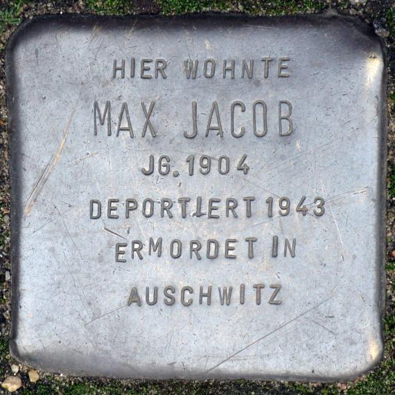 Stolperstein.Friedrichshain.Straße der Pariser Kommune 13.Max Jacob.6305