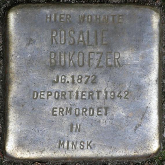 Stolperstein.Friedrichshain.Straße der Pariser Kommune 36.Rosalie Bukofzer.6350