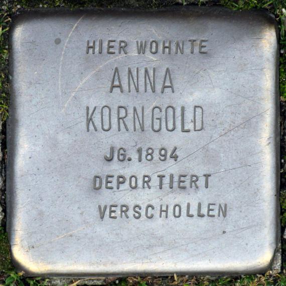 Stolperstein.Friedrichshain.Straße der Pariser Kommune 40.Anna Korngold.6419