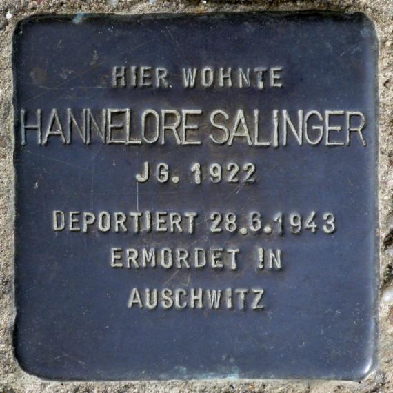 Stolperstein.Grünau.Wassersportallee 34.Hannelore Salinger.4189