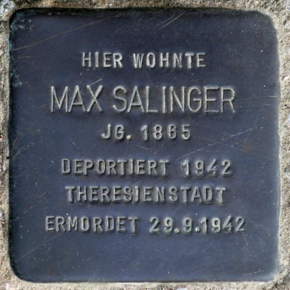 Stolperstein.Grünau.Wassersportallee 34.Max Salinger.4186
