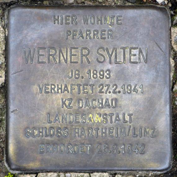 Stolperstein.Köpenick.Ostendorfstraße 19.Werner Sylten.4216
