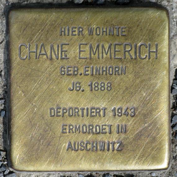 Stolperstein.Karlshorst.Sangeallee.32.Chane Emmerich.4385