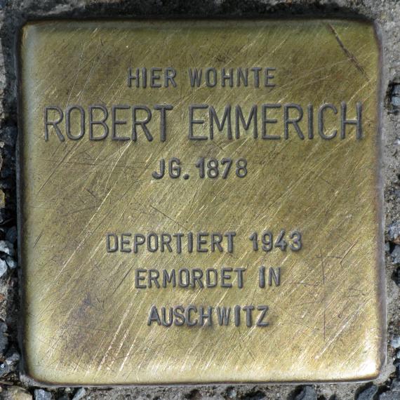 Stolperstein.Karlshorst.Sangeallee.32.Robert.Emmerich.4380