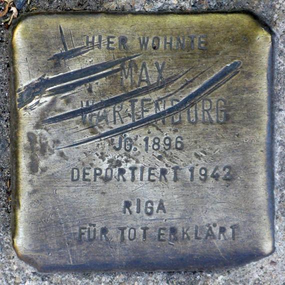 Stolperstein.Lichtenberg.Frankfurter Allee 172.Max Wartenburg.4807