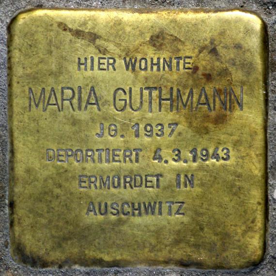 Stolperstein.Mahlsdorf.Lemkestraße 156.Maria Guthmann.4302