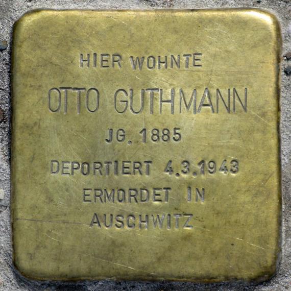 Stolperstein.Mahlsdorf.Lemkestraße 156.Otto Guthmann.4290