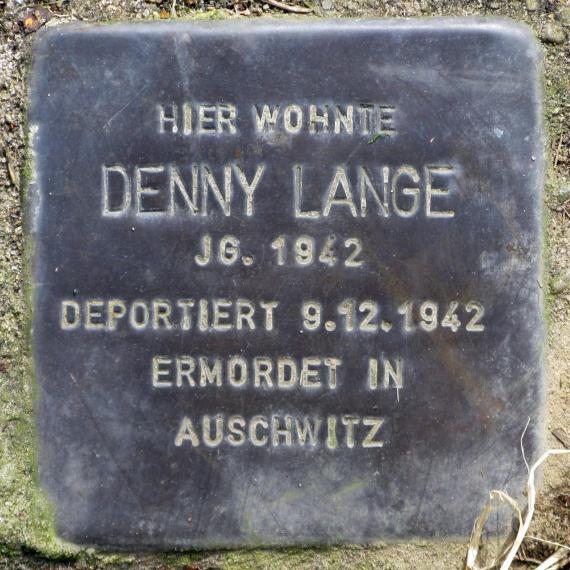 Stolperstein.Mahlsdorf.Lohengrinstraße 2.Denny Lange.4340