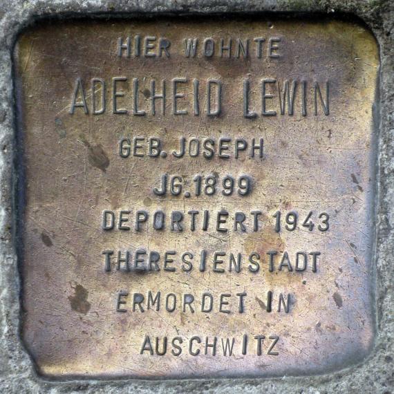 Stolperstein.Mitte.Ackerstraße 1.Adelheid Lewin.6401