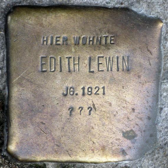 Stolperstein.Mitte.Ackerstraße 1.Edith Lewin.6398