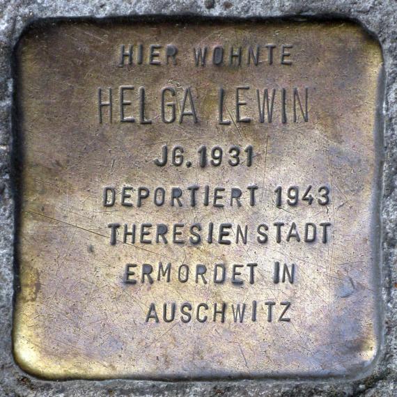 Stolperstein.Mitte.Ackerstraße 1.Helga Lewin.6403